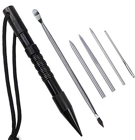 Namvo Marlin Spike mit 6 Schnürnadeln/Fids für Paracord- oder Lederarbeiten Paracord FID Set Paracord Schnürnähte und Glättungswerkzeug