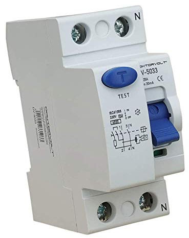 Interruptor diferencial 2P 25A 30mA Tipo A Interruptor FI RCCB RCD Interruptor Doktorvolt 5033
