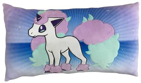 LYO Hômadict Pokemon Ponyta Kissen, sehr weiches Material, Plüsch, bequem und angenehm zu quetschen, Geschenk für Fans und Enthusiasten, Spielzeug, Dekoration, hochwertig, Maße: 60 x 40 cm