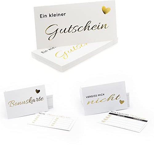 All inclusive Set - 50 Gutscheine + 125 Terminkarten + 125 Bonuskarten - zum selbst Ausfüllen - Kosmetik - Nagelstudio - Fußpflege - Massage - Blanko - Vorlage