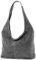 modamoda de T150 Damen Schultertasche Shopper Large aus Wildleder handmade in Italy, Farbe:Dunkelgrau2021
