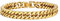 PROSTEEL Herren 18k vergoldet Armband 23cm Panzerkette Armband 8mm breit Glieder Link Kettenarmband Armkette Armreif Modeschmuck für Hip Hop Rapper Männer Weihnachten