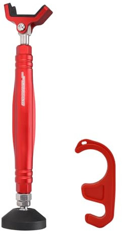JFG RACING Supporto Ruote Moto,Cavalletto Ruota Anteriore Posteriore Portatile,Cavalletto Pulizia Catena Universale per Motocross Pulizia Catena Lubrificazione Ispezione Pneumatici-Rosso