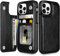 Coolden Compatible with iPhone 14 Pro Case Wallet Case with Card Holder Slot Shockproof Case Flip Folio PU Leather Wallet Magnetic Closure Protective Case Cover for iPhone 14 Pro Phone Case (Black)