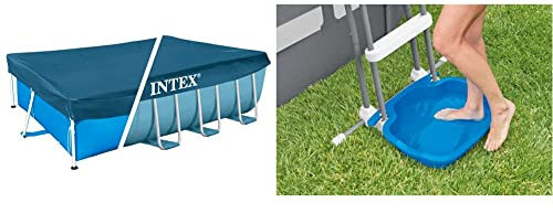 Intex bâche Protection pour Piscine rectangulaire Tubulaire 4m x 2m & pediluve