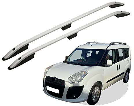 RC Royal Class Dachreling aus Aluminium eloxiert passend für FIAT Doblo L2 lang abBaujahr 2010 passgenau in Silber mit Allgemeiner Betriebserlaubnis (ABE)