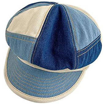 Idopy Damen Patchwork Denim Ivy Newsboy Paperboy Baker Boy Beanie Gatsby Cabbie Painter Cap Jeans Hüte, blau, Einheitsgröße
