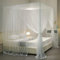 Eckpfosten Bettvorhang Baldachin, Prinzessin Moskitonetz Schlafzimmer Dekoration Prinzessin Baldachin Vorhang für Mädchen & Erwachsene Bett für Twin/Full/King/Queen Size Bett (Weiß, Full)
