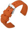 ANNEFIT Bracelets de Montres Silicone, Bracelet de Rechange en Caoutchouc à Dégagement Rapide 18mm (Orange)