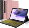 WINCHKING Galaxy Tab S7 FE Case 12.4 Tablets with Keyboard for Samsung Galaxy Tab S8 Plus/Tab S7 Plus S7+ S8+Case,7 Colors Backlit Tablet Cover Wireless Bluetooth Keyboard with S Pen Holder (Pink)