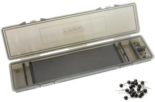 PRO FILSTAR ECO CARP RIG BOX mit 20 Pins & Messleitung - Tackle Box für Karpfenangeln - Karpfen Zubehör Rig Tasche - Angelzubehör für Angelvorfächer & Haken - Aufbewahrungsbox - Angelset – Angelbox