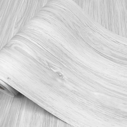 auxua Suelo de PVC autoadhesivo de grano de madera con textura, resistente al desgaste, impermeable, placa de madera original, suelo de vinilo para cocina, salón, balcón (3 metros)