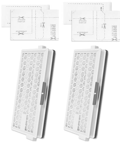KEEPOW 2 Filtro Active Airclean SF-AA 50 e 2 Filtri Motore per Miele Complete C3, C2, Filtro Hepa Airclean SF-HA 50 per Miele Compact C1, C2, S8340, S8360, Serie S4000, S5000, S6000, S8000