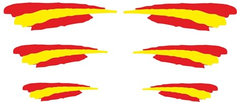 Movilideas Pegatinas Stickers Bandera España Pack 6 Unidades de Adhesivos para Coche Moto Scooter Quad ATV Biclicleta Cascos IMPRESIÓN UV y Troquelado Pegatina Adhesiva
