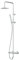 AM.PM F07PA400 Spike Système de douche, thermostat, mitigeur de douche, à effet pluie, colonne de douche, avec thermostat thermostatique, chromé