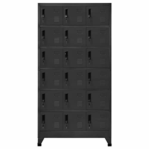 Abschließbarer Aufbewahrungsschrank für Büro mit Aktenschrank Anthrazit Stahl Spind 90x40x180cm verschönern Sie Ihren Arbeitsplatz effizient