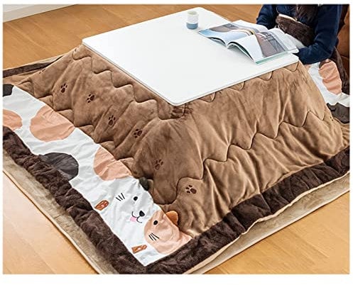 BGFYUSF Kaffee-Heiztisch， Heiztisch für Tatami-Herd， Tisch， Futon-Set， 4er-Set， inklusive Decke/Pad/Heizung/Tisch，