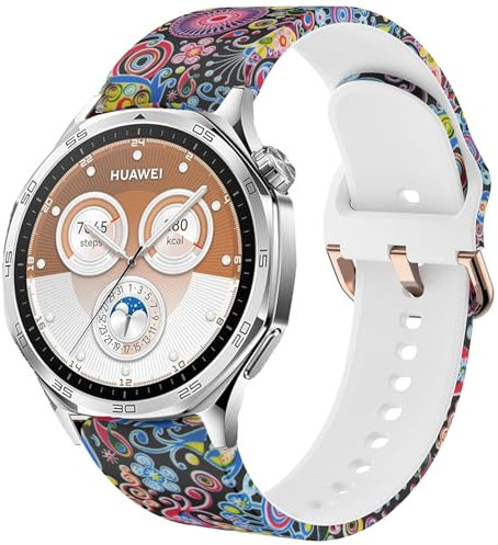 DEALELE Compatible avec Samsung Galaxy Watch 7 / FE / 6/6 Classic / 5/5 Pro / 4/4 Classic / 3 41 mm / Active 2, bracelets de rechange en silicone souple de 20 mm pour Huawei GT3/GT2 42 mm homme et