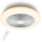 Great Jacob Deckenventilator mit Beleuchtung mit Fernbedienung Leiser, Lampe mit Ventilator mit Timer, Φ48cm, einstellbare Helligkeit und Farbtemperatur, DC-Motor
