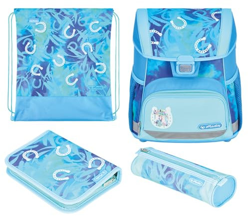 Herlitz Kinder Loop Plus Grundschulranzen, Hellblau