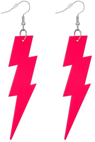 W WIDMANN MILANO Party Fashion - Blitz Ohrringe, Modeschmuck, Accessoire für 80er Jahre Partys