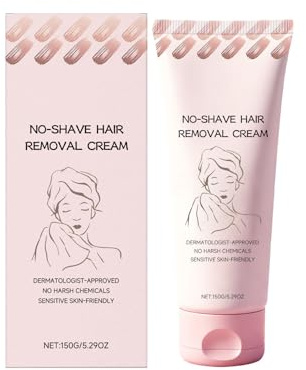 Intim-Haarentfernungscreme, Enthaarungscreme Intimbereich Frauen, Pflegende Formel mit Vitamin-Komplex, Hautfreundlich, Hautpflegend, 150g No-Shave Hair Removal Cream, Für Beine, Arme, Achseln, Körper