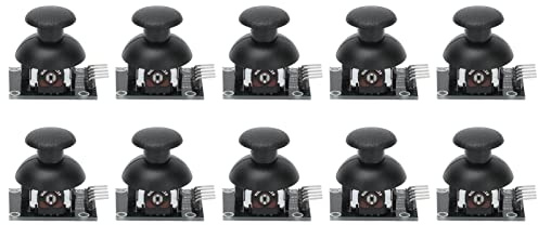 RASTKY Joystick-Sensormodul-Set mit 10 X-Y-Doppelachsen und Zwei Analogeingängen für PS2-Gaming-Steuerung, ABS-Material
