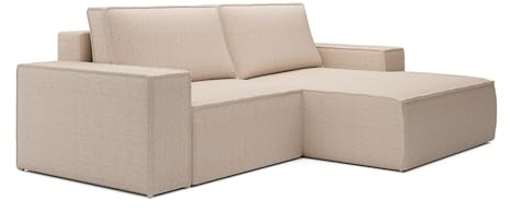 Vente-unique - Schlafsofa 3 Amelia - Polyester - beige