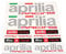 101_Octane Aprilia Aufkleber Set für Aprilia Racing/Factory, Vinyl, Gelb, Schwarz, Weiß, Glänzend, Selbstklebend, Outdoor, Motorrad, Sticker-Set