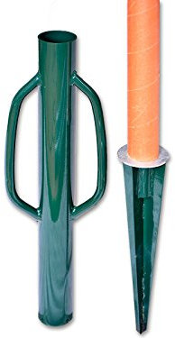 Zaun-Nagel Einschlaghilfe für Zaun-Nagel Maschendrahtpfosten mit angeschweißter Bodenhülse Pfostenramme Hammer Ramme