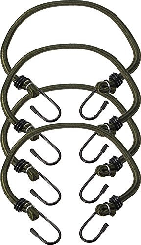 Savage Island 4 pack Heavy Duty Elastic Military Bungee Cords Olive Green
