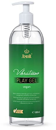 Vibratissimo Play Gel vegan 1000 ml I Gleitmittel ohne tierische Inhaltsstoffe I Lubricant Gel für Silikon Toys & Latexkondome geeignet I water based