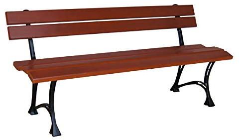 k koma Parkbank Gartenbank Gartenmöbel Bank Gartenstühl Hersteller 160 cm (Eiche DUNKEL)