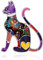 NEWEI Émail Chaton Chat Broche De Mode Pour Les Femme Filles Étiquettes De Cadeaux De Chat Décorations (Violet)