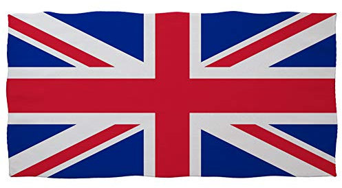 Showudesigns Baumwoll-Badetuch, saugfähig, weiches Badetuch für Damen, Teenager, Mädchen, Strand, Reisen, Badezimmer, Körperhandtuch lang, Baumwolle, Union Jack Design, Einheitsgröße