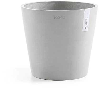 Ecopots Amsterdam Kollektion Blumentöpfe aus recyceltem Kunststoff, rund, konisches Design, UV- und frostbeständig, in verschiedenen Größen erhältlich