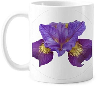 Keramiktasse mit lila Orchidee und Pflanze, Keramik, Kaffee-/Porzellantasse