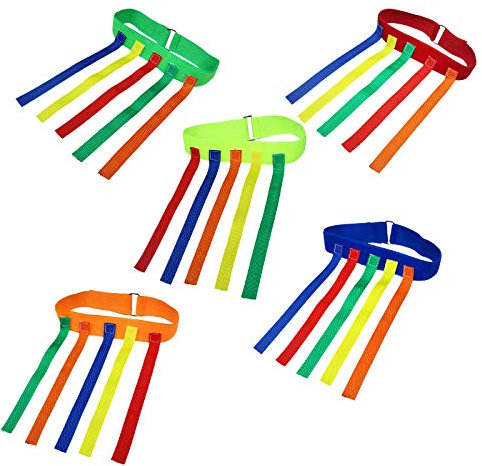 YJSD Kinder jagen Streamer-Spiel, Band ziehen Schwanz, verstellbare Taille Band für Kindergarten Spielzeug, Familienspiel