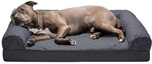 Furhaven Large Orthopedic Dog Bed Quilted Sofa-Style w/Removable Washable Cover - Iron Gray, Large