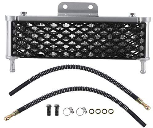 EBTOOLS pour Dirt Bike Oil Cooler Kit de radiateur de Refroidisseur d'huile, Accessoires de Refroidisseur de Moteur de Remplacement Automobile pour YX Pit Pro Trail Quad Dirt Bike