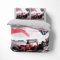 3D Bettwäsche Formel Bettbezug-Set 135x200 + Kissenbezug 80x80 cm Wendebettwäsche 2 Teilig mit Reißveschluss