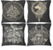 DOGCATPIG Viking Odin Gemütlich Hell Vierteiliger Dekokissen-Couch mit Versteckter Reißverschluss für Home Decor Sofa Bedroom Car Familienstil White 45x45cm