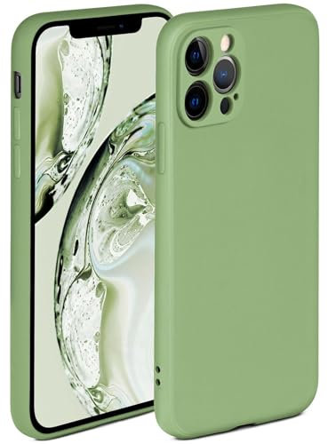 ONEFLOW Soft Case für iPhone 12 Pro Hülle aus Silikon mit Kameraschutz, Silikonhülle mit erhöhtem Schutz fürs Display, Backcover Schutzhülle, weiche Handyhülle, Grün