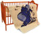 Wolldecke Merino Elefant Blau Kinderzimmer Kuscheldecke Wohndecke Tagesdecke