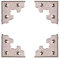 Box-Eckenschützer 10 Stück Vintage Style Schmuckschatulle Eckwinkel Holzetui Eckenschutz Dekorative Ecke Für Möbel Metall Handwerk-Silber