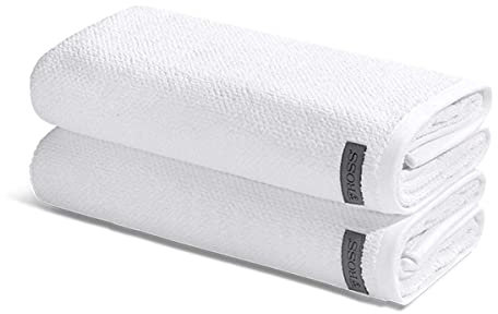 Ross - 2 teiliges Frottier-Set - Selection Bio-Baumwolle (2 X Duschtuch im Set) - 540 g/m2 - Baumwolle - Frottee - saugstark - weich und flauschig - Weiß
