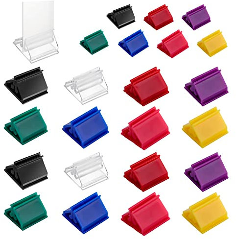 Aster 24 Stück Kunststoff-Spielkartenständer, Mehrfarbig, Spielkartenhalter, Spielkartenhalter, Brettspielstücke für Spielbrett-Marker, Partygeschenk