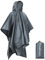 Azeekoom Regenjacke Regenponcho, Regenmantel Wasserdicht Unisex Camping Zelt Campingdecke 3 in 1 Multifunktionaler Regencape für Picknick im Freien Trekking Camping Angeln Jagd Ausflug(Grau)
