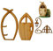 Mini Holzfee Feengarten Türen Fenster Feenhaus DIY Kit Miniatur -türfenster Für Puppenhaus Wall Home Party Dekoration