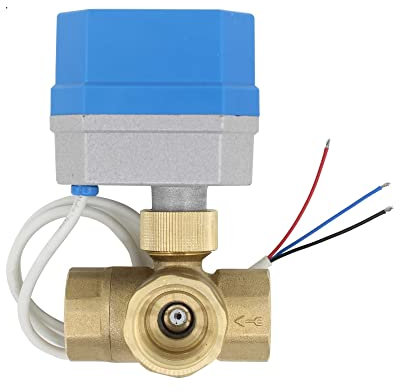 résister à la haute pression et à la température e 2 modes - Vanne motorisée à 3 ports Vanne motorisée Vanne à boisseau sphérique 3 voies 12v - Vanne à trois ports 1/2 3/4 1 1-1/4 1-1/2 pouces